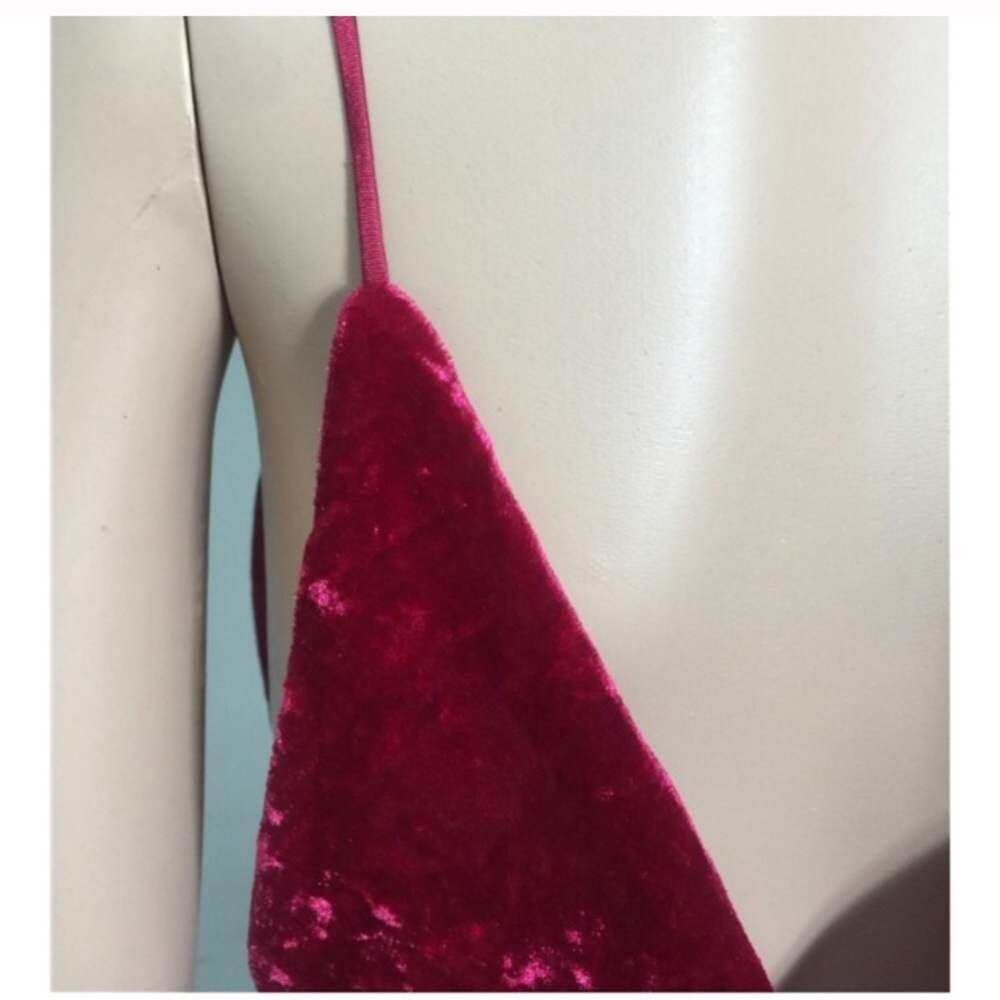 NEW! Red Velvet Mini Dress - Picture 6 of 7